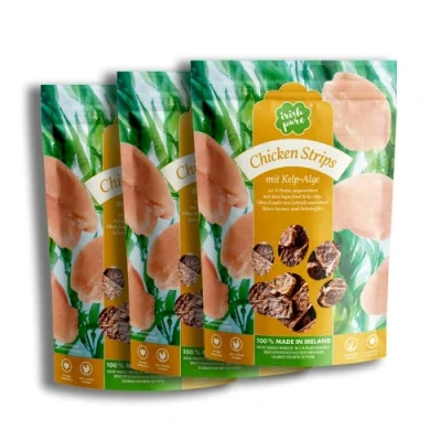 Abbildung von Irish Pure Huhn Hundesnacks 3 x 150g Training Hund Getreidefrei Hunde Belohnung 100% Natürlicher Snack Hundeleckerli Gesunder Hundesnack Kausnack