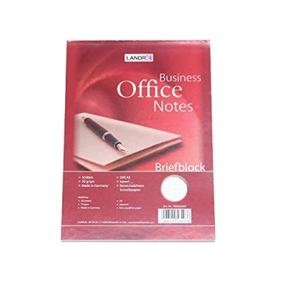 Abbildung von 10 x Landre Briefblock Office A5 50 Blatt 70 g/qm kariert