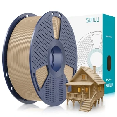 Abbildung von SUNLU PLA+ Filament 1.75mm, PLA Plus 3D Drucker Filament, Stärker belastbar, Neatly Wound, 1KG Druck Maßgenauigkeit +/ 0.02mm, Holz