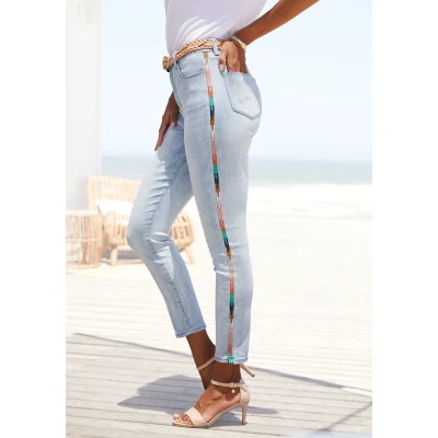 Abbildung von Lascana HIGH Waist Jeans Skinny Fit, Damen, Größe: 34, Light blue washed
