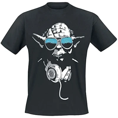 Abbildung von cotton division Herren Dj Yoda Cool T Shirt, Schwarz, XXL