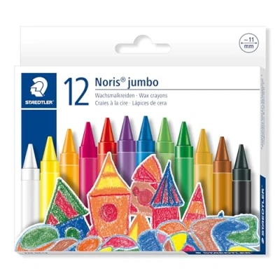 Abbildung von STAEDTLER 229 NC12 jumbo Wachsmalkreiden Noris Club, 12 Stück im Kartonetui