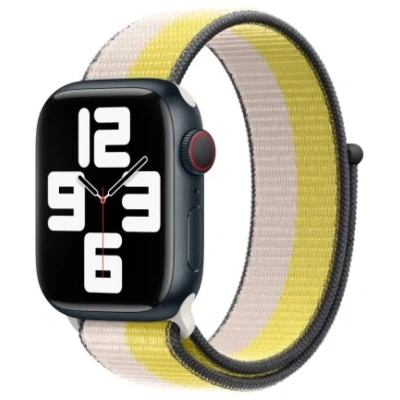 Abbildung von Apple Watch Armband Original Stoff Bunt Geeignet für Series 1 9 / SE