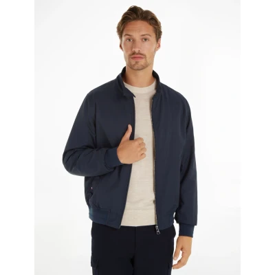 Abbildung von Tommy Hilfiger CLUB Harrington Bomberjacke, Herren, Größe: Large, Desert sky