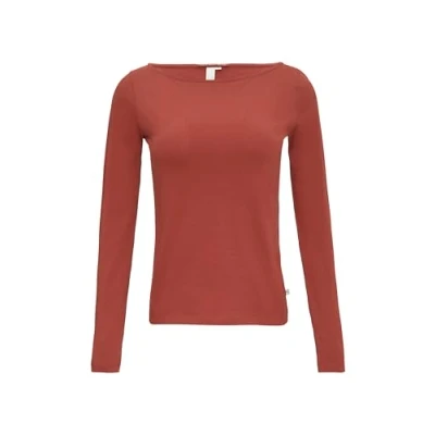 Abbildung von QS MIT Rollkragen Langarmshirt, Damen, Größe: Large, Rostrot