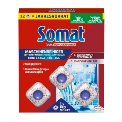 Abbildung von Somat Duo Power Experten Spülmaschinenreiniger (Jahresvorrat, [12 St. mit extra Kraft gegen Kalk)