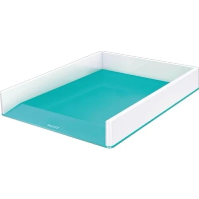 Abbildung von Leitz Briefkorb A4, Zweifarbiges Design, Weiß/Eisblau, Duo Colour, WOW, 53611051
