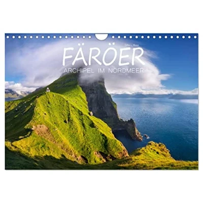 Abbildung von Färöer Archipel im Nordmeer (Wandkalender 2025 DIN A4 quer), CALVENDO Monatskalender