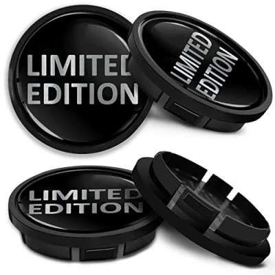 Abbildung von SkinoEu Kompatibel für VW Nabendeckel 66mm 5G0601171 Radnabenabdeckung Alufelgen Felgendeckel Nabenkappe Radkappen Schwarz Limited Edition Silber CR 27