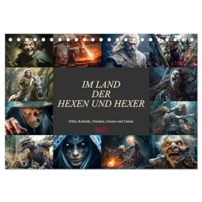 Abbildung von Im Land der Hexen und Hexer (Tischkalender 2025 DIN A5 quer), CALVENDO Monatskalender