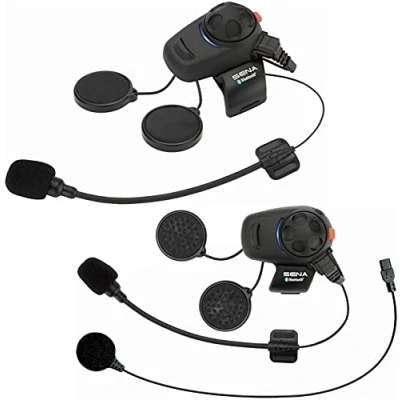 Abbildung von Sena SMH5 Bluetooth Kommunikationssystem für Motorräder und Roller mit Kabel Schwanenhalsmikrofon Doppelpack