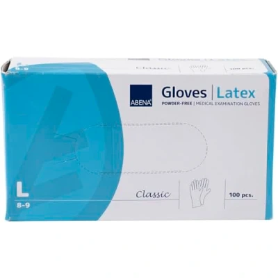 Abbildung von Abena Latex Handschuhe pulverfrei Größe L 100 Stk. weiss 100st