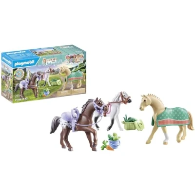 Abbildung von Playmobil Horses of Waterfall Spielset 3 Pferde: Morgan, Quarter Horse &amp; Shagya Araber