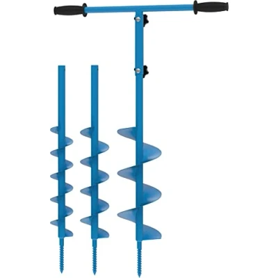 Abbildung von Güde 94415 Handerdbohrer GH 80 150 3IN1 (im Lieferumfang drei verschiedene Bohraufsätze) Blau 68 x 23 cm