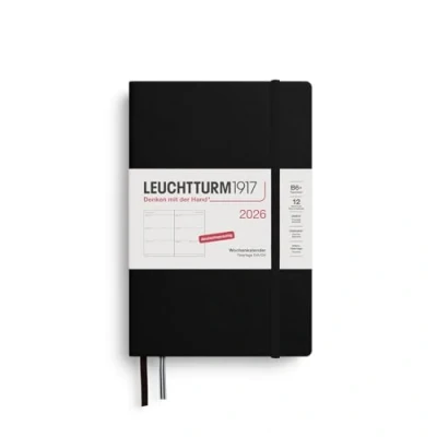 Abbildung von LEUCHTTURM1917 372533 Wochenkalender Paperback (B6+) 2026, 12 Monate, Schwarz, Deutsch