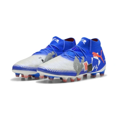Abbildung von Puma FUTURE 8 ULTIMATE FOREVER AG Fußballschuhe Unisex White/Ultra Blue/Feather Gray Größe: 42