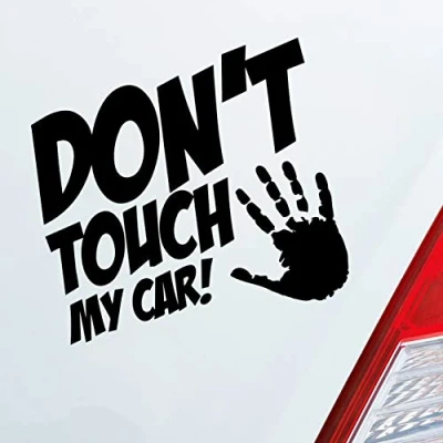 Abbildung von Hellweg Druckerei Dont Touch My car JDM Fun Auto Aufkleber Sticker Heckscheibenaufkleber