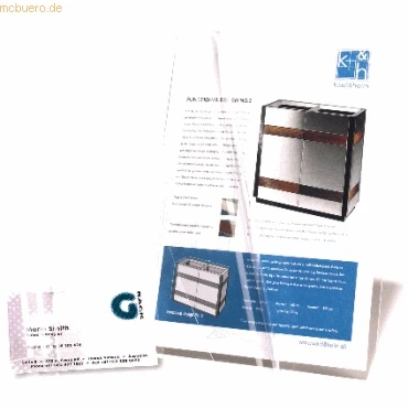 Abbildung von Djois 3L Es 11011 Laminierhüllen ohne Maschinen, 3 l, manuelle Laminierung, ID Karte, Dünger, Fotos, Größe 54 x 86 mm