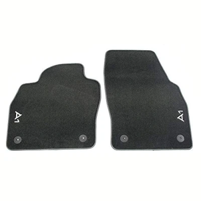Abbildung von Audi 82B061275MNO Premium Textilfußmatten 2X Stoffmatten vorn Velours Matten schwarz, mit A1 Schriftzug