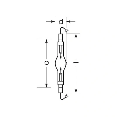Abbildung von RADIUM Halogen Metalldampflampe K12s 1000W HRI TS NDL/S