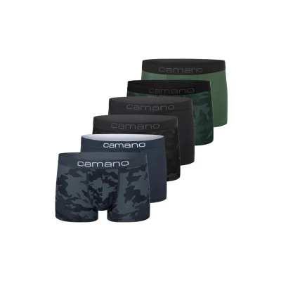 Abbildung von camano 6 PACK Panties, Herren, Größe: Medium, Blue black green
