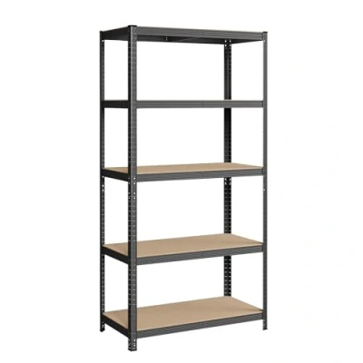 Abbildung von SONGMICS Schwerlastregal, Kellerregal, Lagerregal, 50 x 100 200 cm, Regal mit Stahlgestell, bis 600 kg belastbar, 5 verstellbare Ablagen, grau GLR050G01