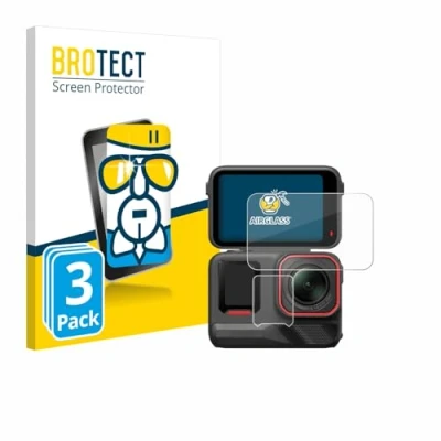 Abbildung von BROTECT Schutzglas für Insta360 Ace Pro 2 (3 Stück) Schutzfolie Panzer Folie Glas [Extrem Kratzfest 9H, Anti Fingerprint, Ultra Transparent]