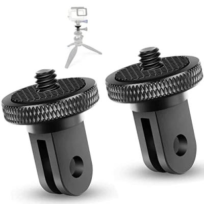 Abbildung von WDZYRM Aluminium 1/4 Zoll Adapter Kamera Halterung Stativ Accessories 2 Stücke Für Serie Der Gopro Insta360 Sony Sjcam Sj4000 Xiaomi Xiaoyi Und Anderen Action Kameras