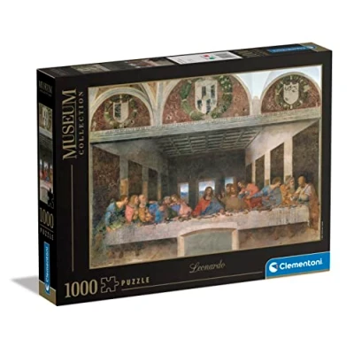 Abbildung von Clementoni 31447 Leonardo Das Abendmahl Puzzle 1000 Teile, Museum Collection, Geschicklichkeitsspiel für die ganze Familie, Erwachsenenpuzzle ab 14 Jahren Mehrfarbig