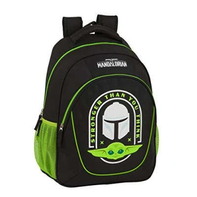Abbildung von The Mandalorian, Schwarz/neon grün, Talla única, Tagesrucksa