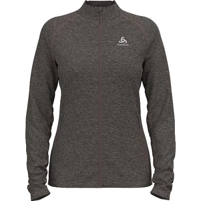 Abbildung von Odlo Damen Langarm Shirt mit Reißverschluss TENCIA, iron melange, M