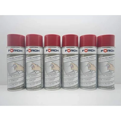 Abbildung von FORCH RUBINROT ROT RAL 3003 Lack LACKSPRAY Spray SPRAYDOSE 400ML (6)