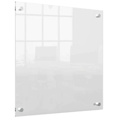 Abbildung von Nobo Mini Whiteboard für die Wandmontage, Modernes Memo Board, Trocken Abwischbares Acrylglas, Rahmenlos, 450 x mm, Inklusive Markerstift, Durchsichtig, 1915620