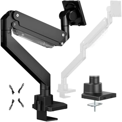 Abbildung von Xantron® HD MAGS 1 Vollbewegliche Monitorhalterung Monitor bis 57 Zoll oder VESA 75x75 200x200 [Schwere &amp; Curved Monitore] Bildschirm Halterung, Tischhalterung inkl. Montagematerial