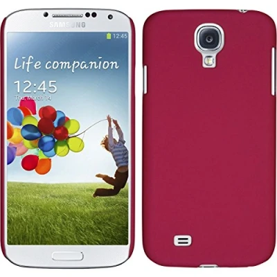 Abbildung von PhoneNatic case kompatibel mit Samsung Galaxy S4 Hülle pink gummiert Hard + 2 Schutzfolien