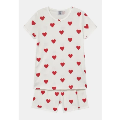 Abbildung von Petit Bateau Heart Print Nachtwäsche Set für Kinder, Größe: 110, Marshmallow/terkuit