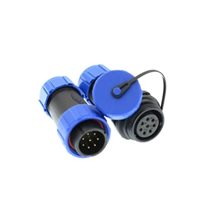 Abbildung von Eonvic HE21 8 Pin Luftfahrt Rundstecker Gewindestecker Steckerbuchse Buchse Weiblich Wasserdicht IP68 Inline Kabelverbinder für Industriegerät Stromsignal