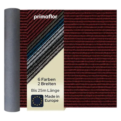 Abbildung von Primaflor Sauberlauf nach Maß Magnum, Rot, 1,00m x 7,00m, Rutschfester Schmutzfangläufer Meterware, Robuster Küchenläufer, Zuschneidbarer Teppichläufer, Eingangsmatte für Flur und Windfang