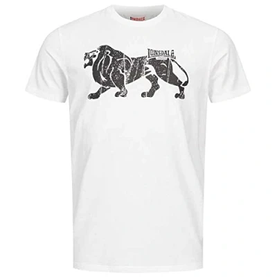 Abbildung von Lonsdale Normale Passform Endmoor Tshirt print, Herren, Größe: Small, White