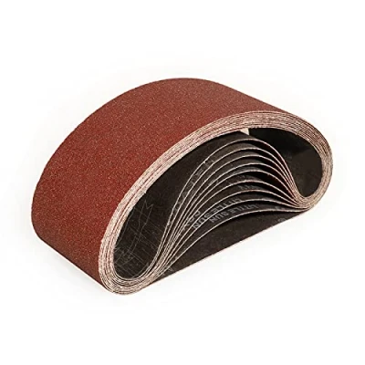 Abbildung von Sruhrak 100 x 610mm schleifband 12 Stück bandschleifer schleifbänder 80 Körnungen zum Schleifen, Feilen, Schärfen und Entrosten