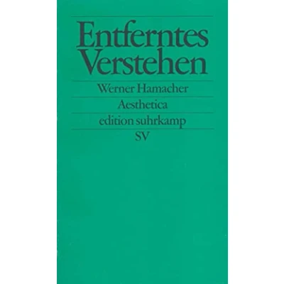 Abbildung von Entferntes Verstehen: Studien zu Philosophie und Literatur von Kant bis Celan (edition suhrkamp)