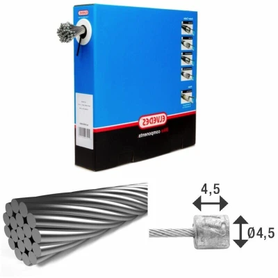 Abbildung von Schaltzug Innen Elvedes 2250mm Nirosta Ø1,1mm Shimano N Nippel Ø4,5 x 4,5 (100 Stück)