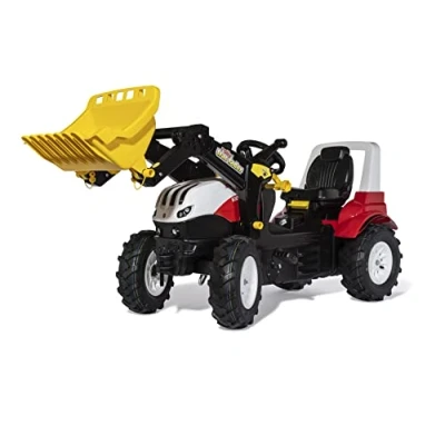 Abbildung von Trettraktor Farmtrac Premium II Steyr, mit Lader und Luftbereifung Tretfahrzeug