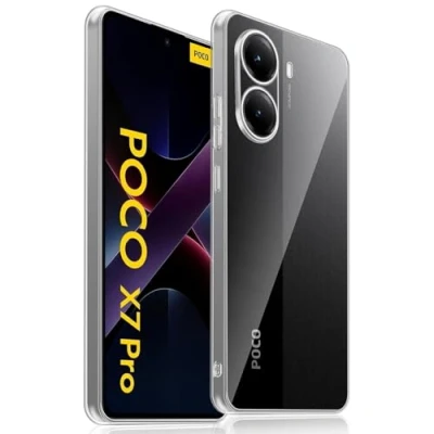 Abbildung von Verco Handyhülle für Xiaomi Poco X7 Pro Case, Handy Cover Hülle Transparent Dünn Klar Silikon, durchsichtig