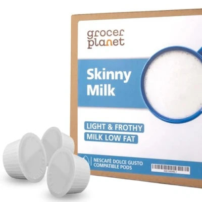 Abbildung von Grocer Planet Magermilch KapseIn 80 Kapseln Kompatibel mit Dolce Gusto Maschinen (80 Kapseln, Tassen)