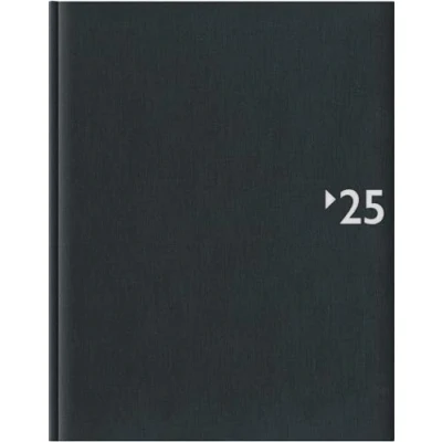 Abbildung von Zettler Wochenbuch Register 2025 anthrazit, 21x26,5cm, Bürokalender mit 128 Seiten, 1 Woche auf 2 wattierter Kunststoffeinband, Klebebindung und internationales Kalendarium