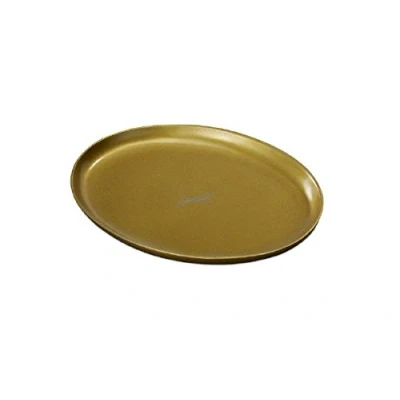 Abbildung von Kerzenteller, Dekoteller Oval Gold 9 x 12 cm
