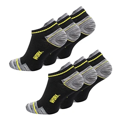 Abbildung von Cotton Prime 6 PAAR WORK Socken, Herren, Größe: 39 42, Schwarz grau