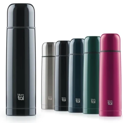 Abbildung von Blumtal Thermoflasche Eifel auslaufsicherer Trinkbecher, für unterwegs, stundenlange Isolation von warmen Getränken