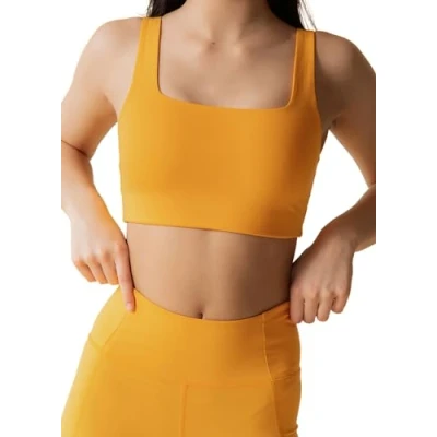 Abbildung von Girlfriend Collective Tommy Sports Bra, Women’s Bra Cropped, Square Neck, Without Padding and Underwire, Perfect for Boxing, Running, Training, Sizes XXS 6XL